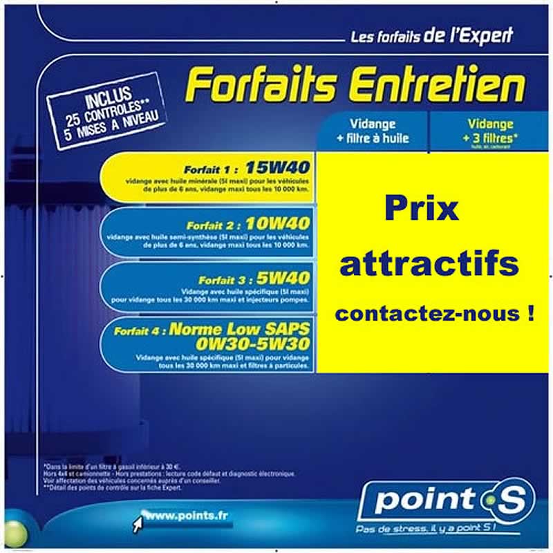 Forfaits entretien